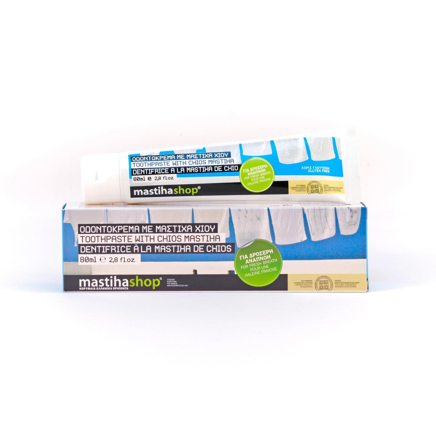 Toothpaste with mastic gum 