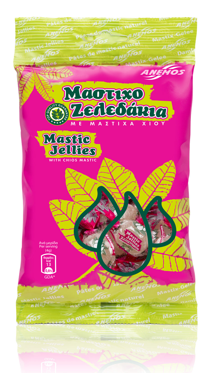 Jellies with natural mastic. Small, soft jelly