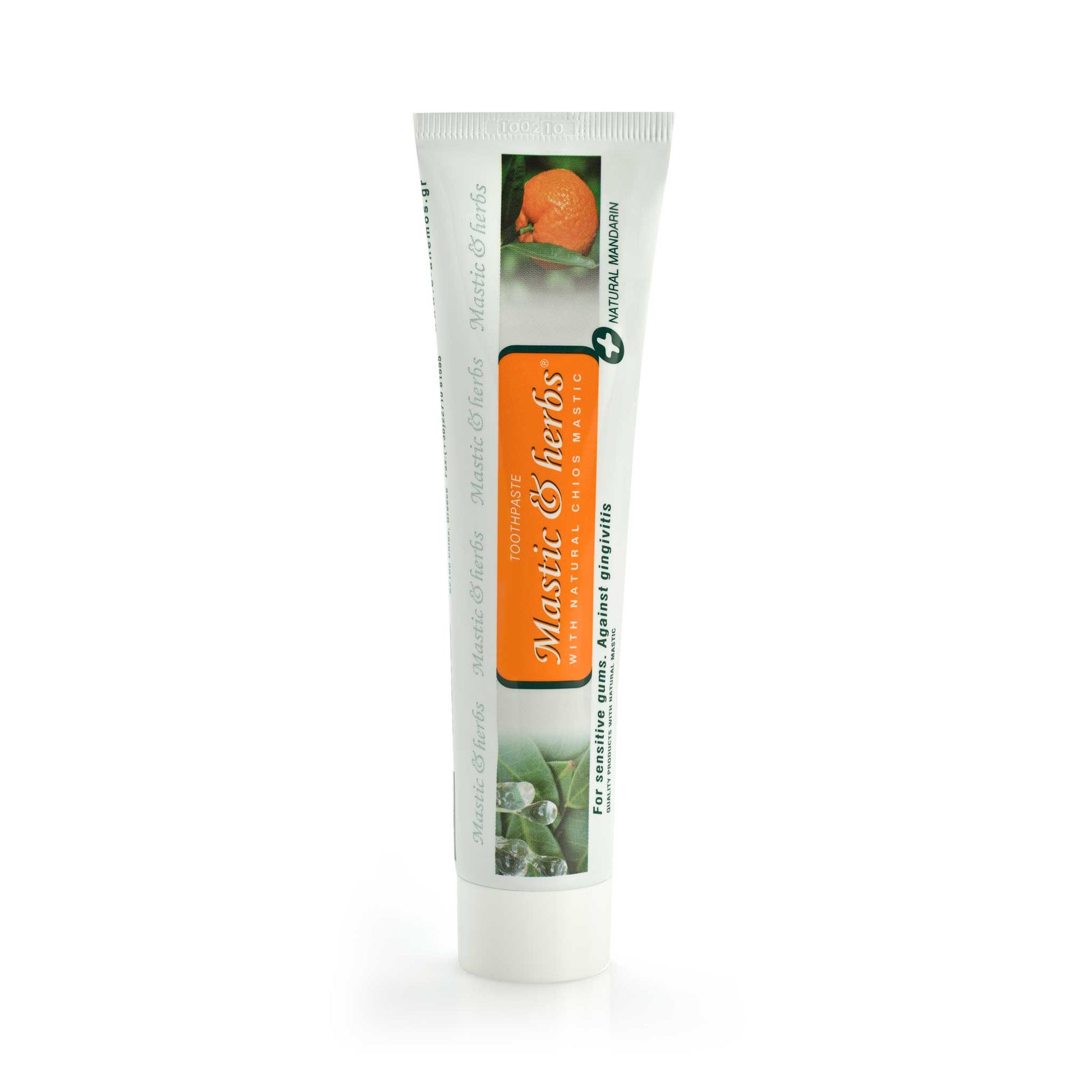 Toothpaste with mastic and mandarin